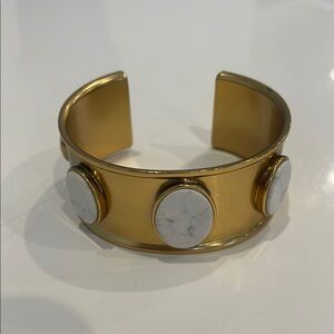 Kate Spade bright and bold white stone cuff bracelet